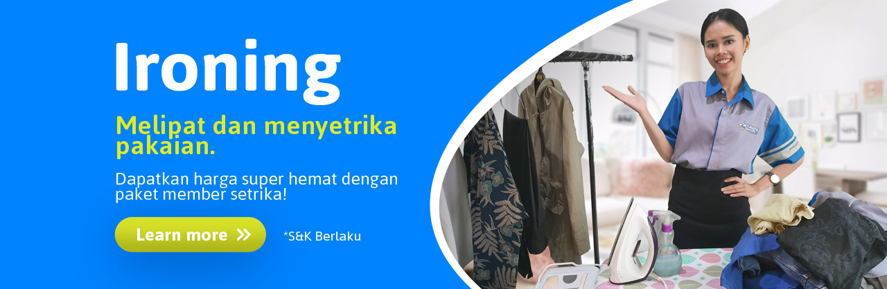 Tukang Bersih - Ironing Melipat dan Menyetrika pakaian